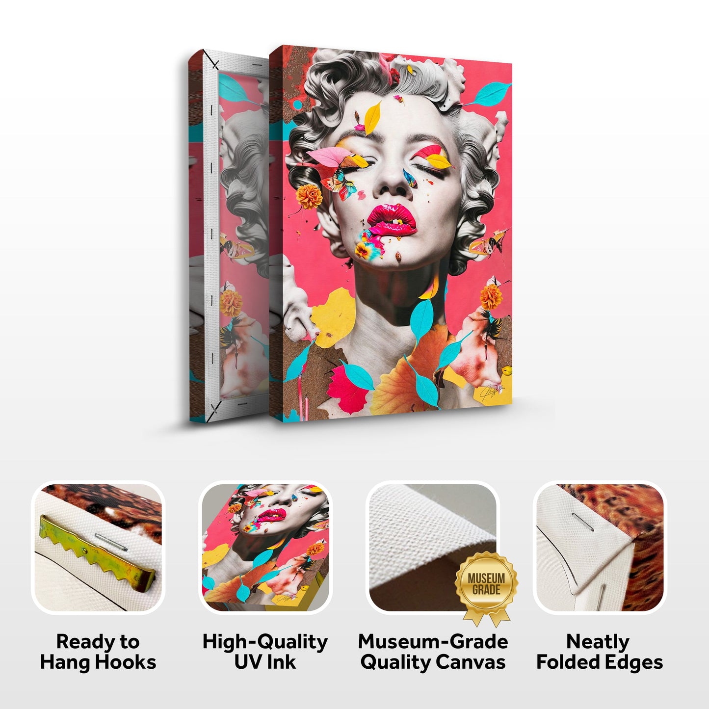 Canvas print Chroma Whimsy by Tailored Canvases; vibrant portrait on crafting canvas on Tampa Home & Garden Store