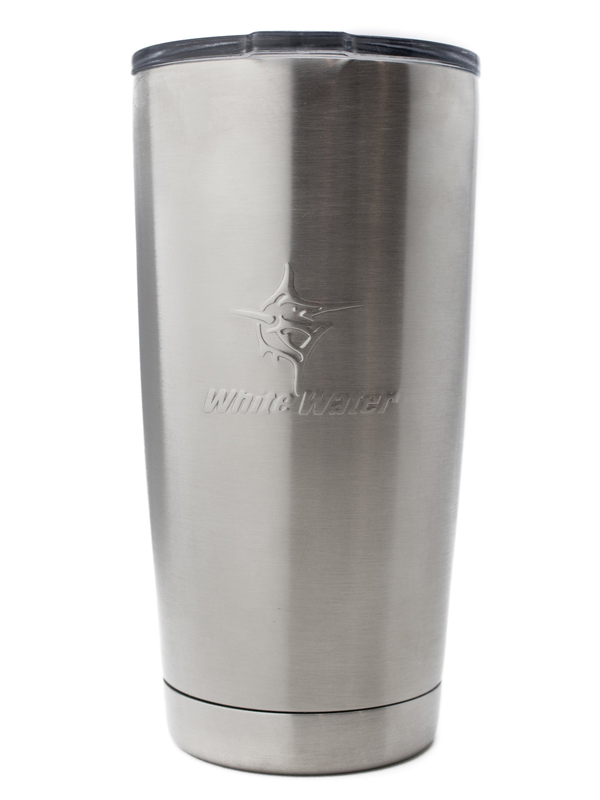Tumbler 20 oz brushed stainless steel with lid by White Water Life on Tampa Home & Garden Store