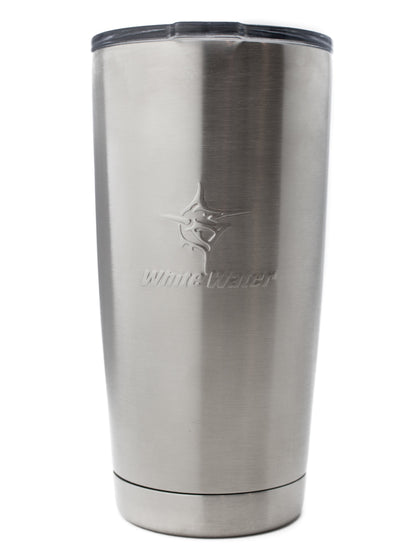 Tumbler 20 oz brushed stainless steel with lid by White Water Life on Tampa Home & Garden Store