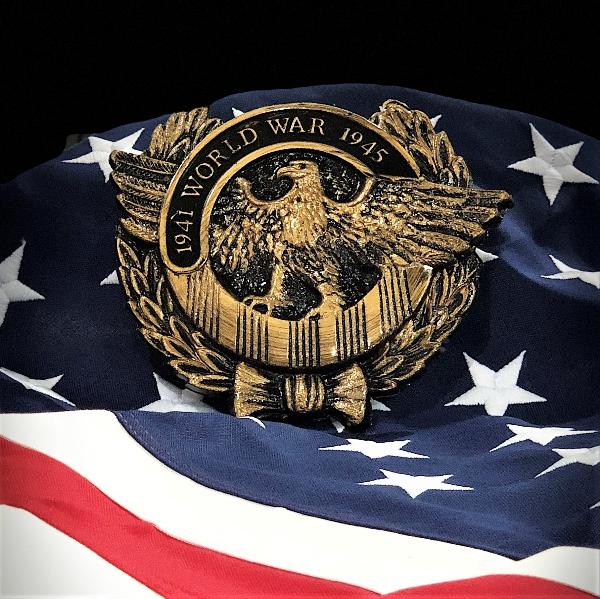 WWII Veteran Grave Marker & Flag Holder with Aluminum Ground Spike | Made in USA - Tampa Home & Garden Store