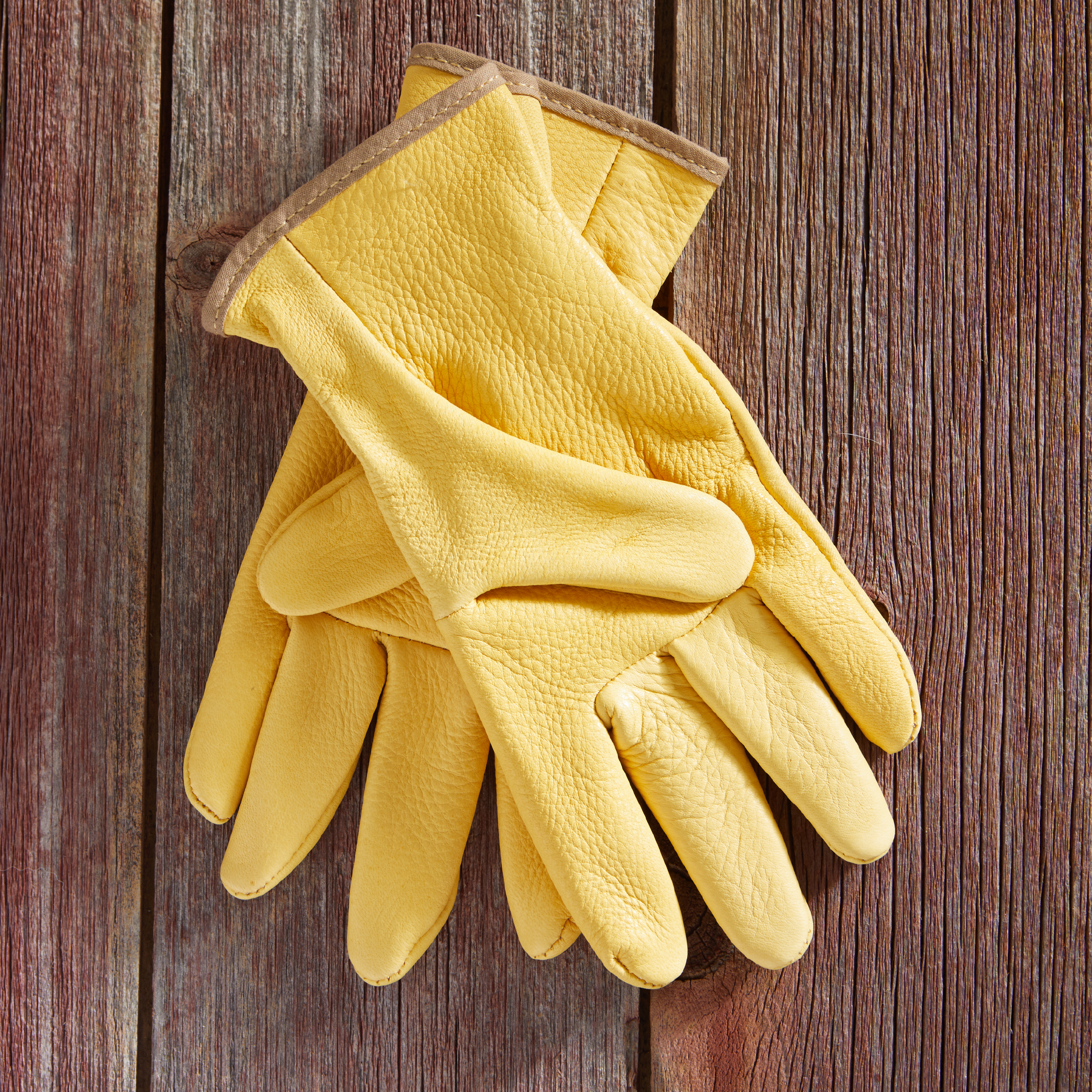 Women's Deerskin Work Glove yellow leather gardening glove by Womanswork on Tampa Home & Garden Store