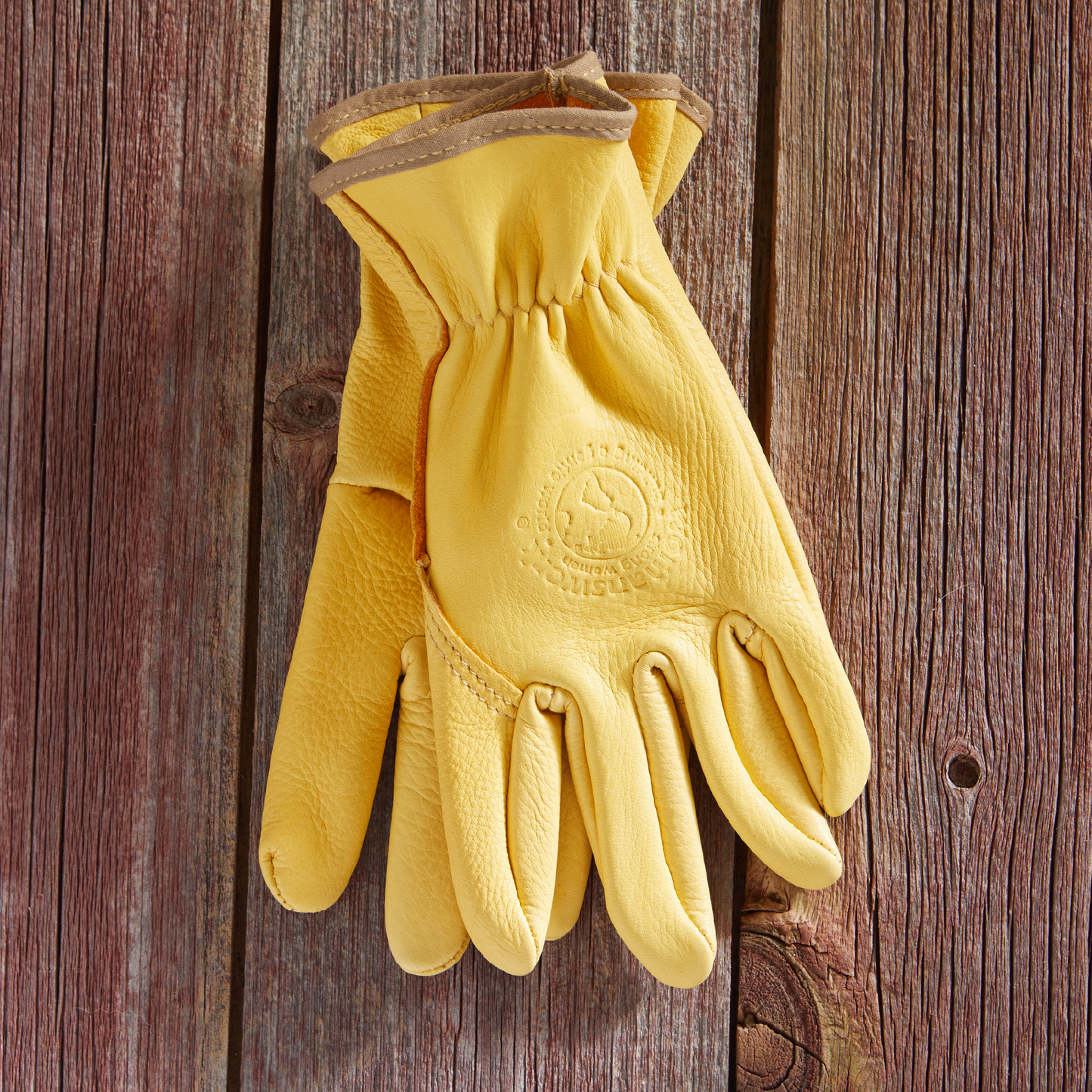 Women's Deerskin Work Glove yellow leather gardening accessory by Womanswork on Tampa Home & Garden Store