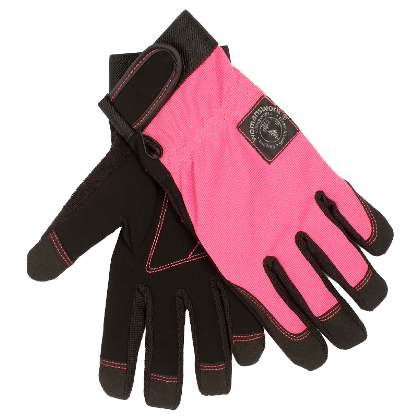 Digger Gardening Gloves pink and black with Velcro wrist strap by Womanswork on Tampa Home & Garden Store