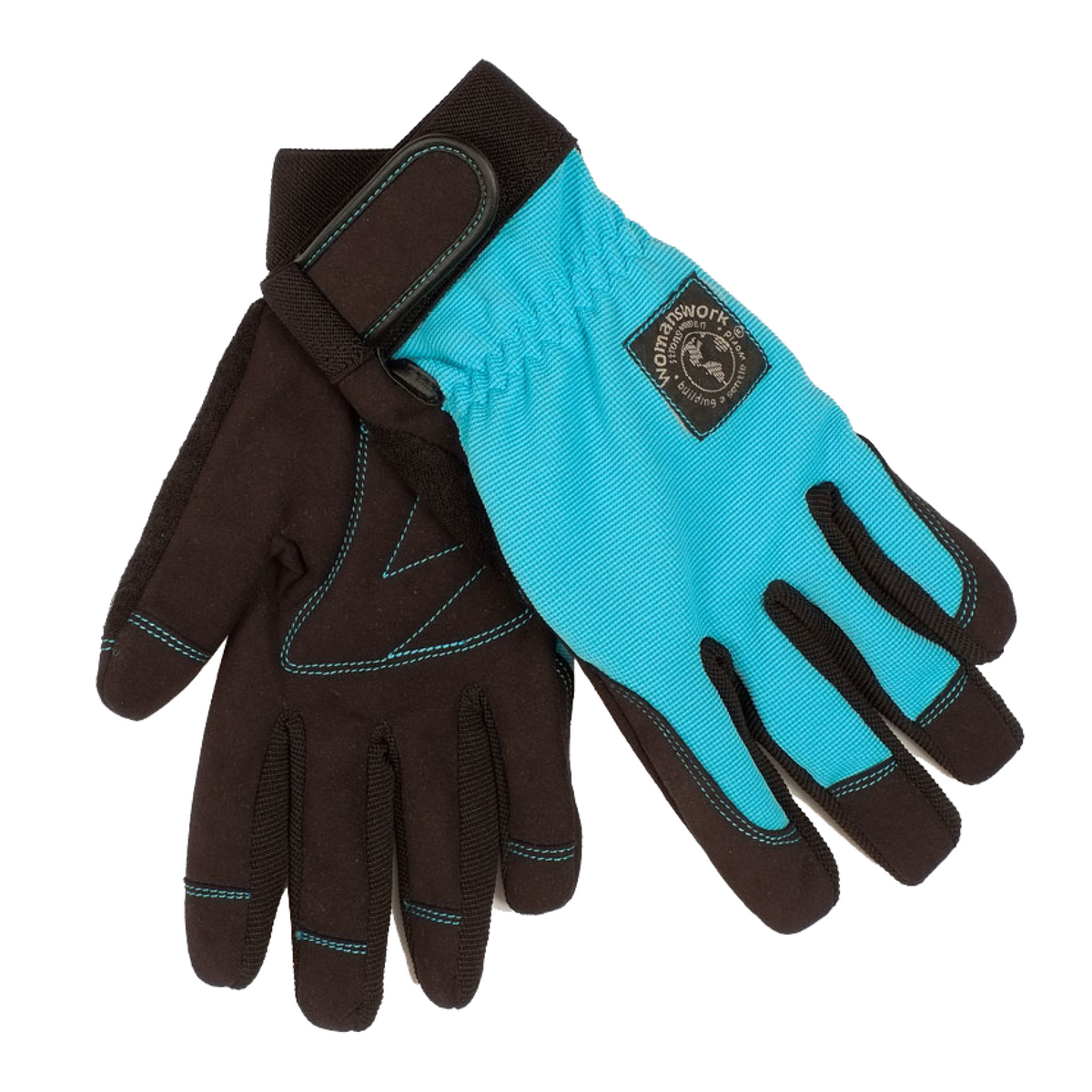 Digger Gardening Gloves by Womanswork teal blue two-glove set on Tampa Home & Garden Store