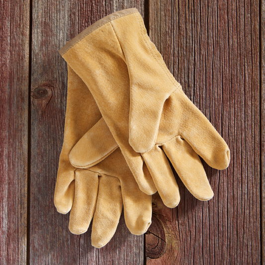 The Original Leather Work Glove set in tan suede by Womanswork for gardening on Tampa Home & Garden Store