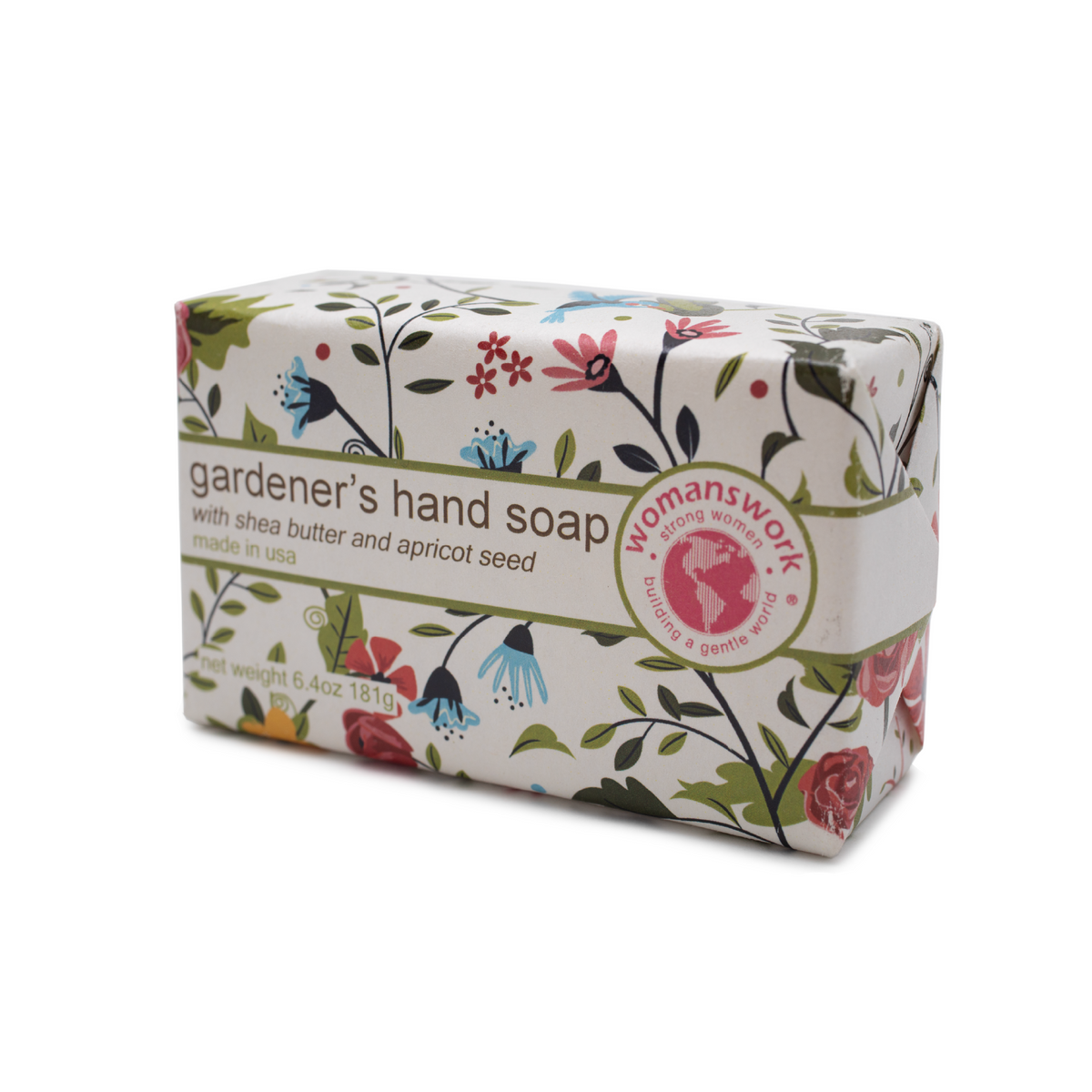 Gardener's Hand Soap in Garden of Paradise print by Womanswork boxed with floral packaging on Tampa Home & Garden Store