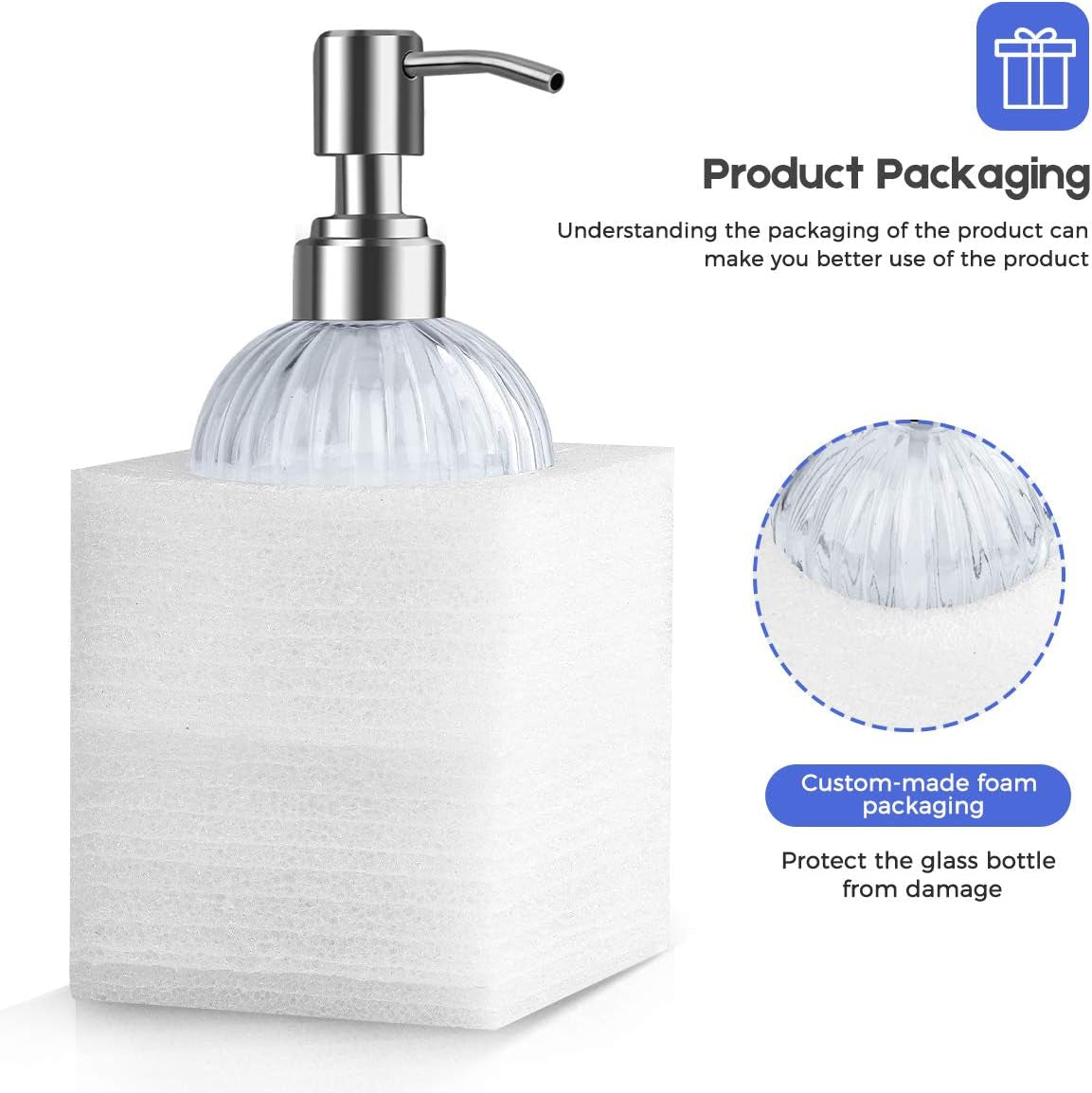 💎 WYOK Glass Soap Dispenser Set – 2 Pack - Tampa Home & Garden Store
