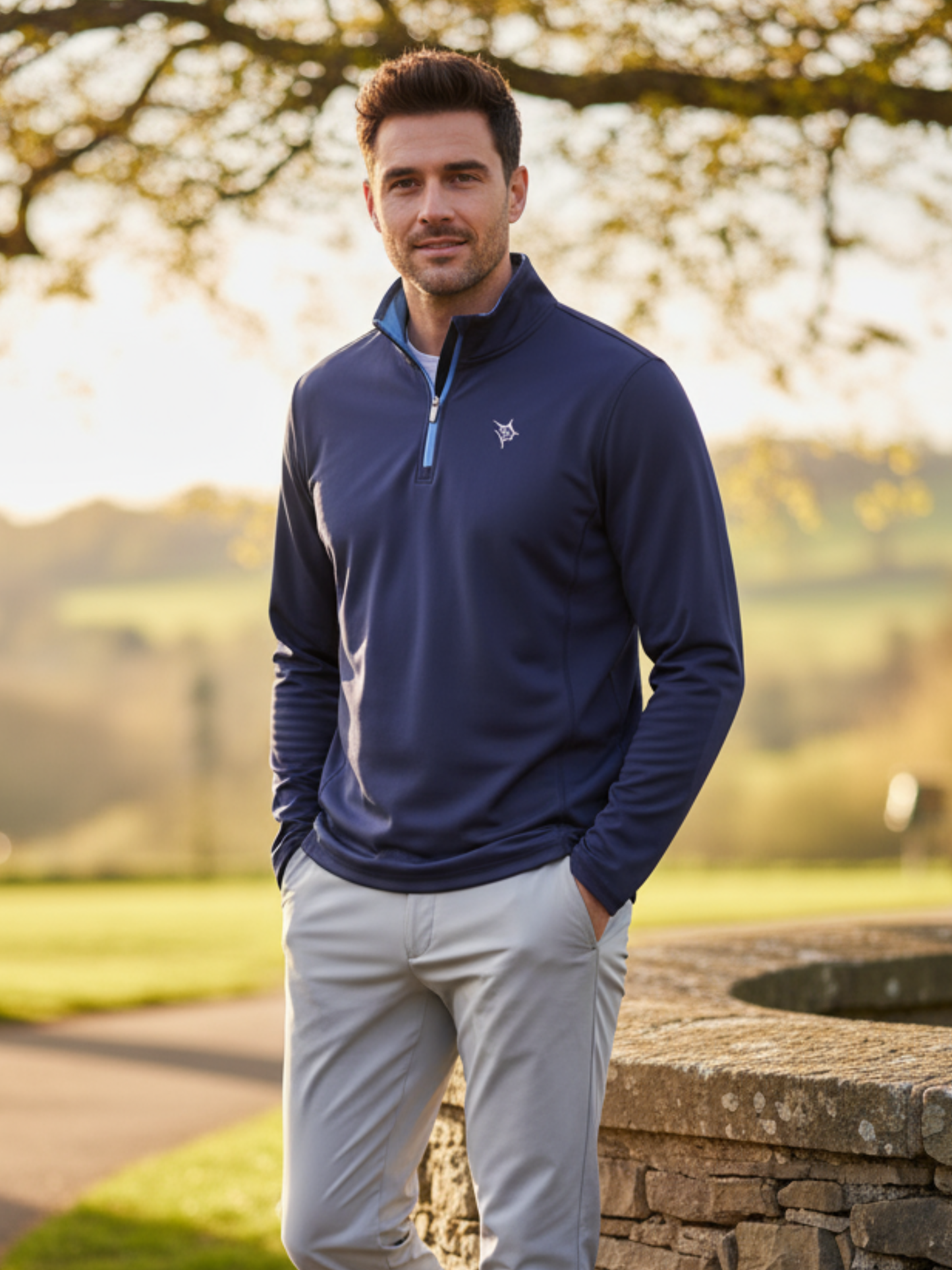 Montauk Quarter Zip Midweight Comfort navy by White Water Life on Tampa Home & Garden Store