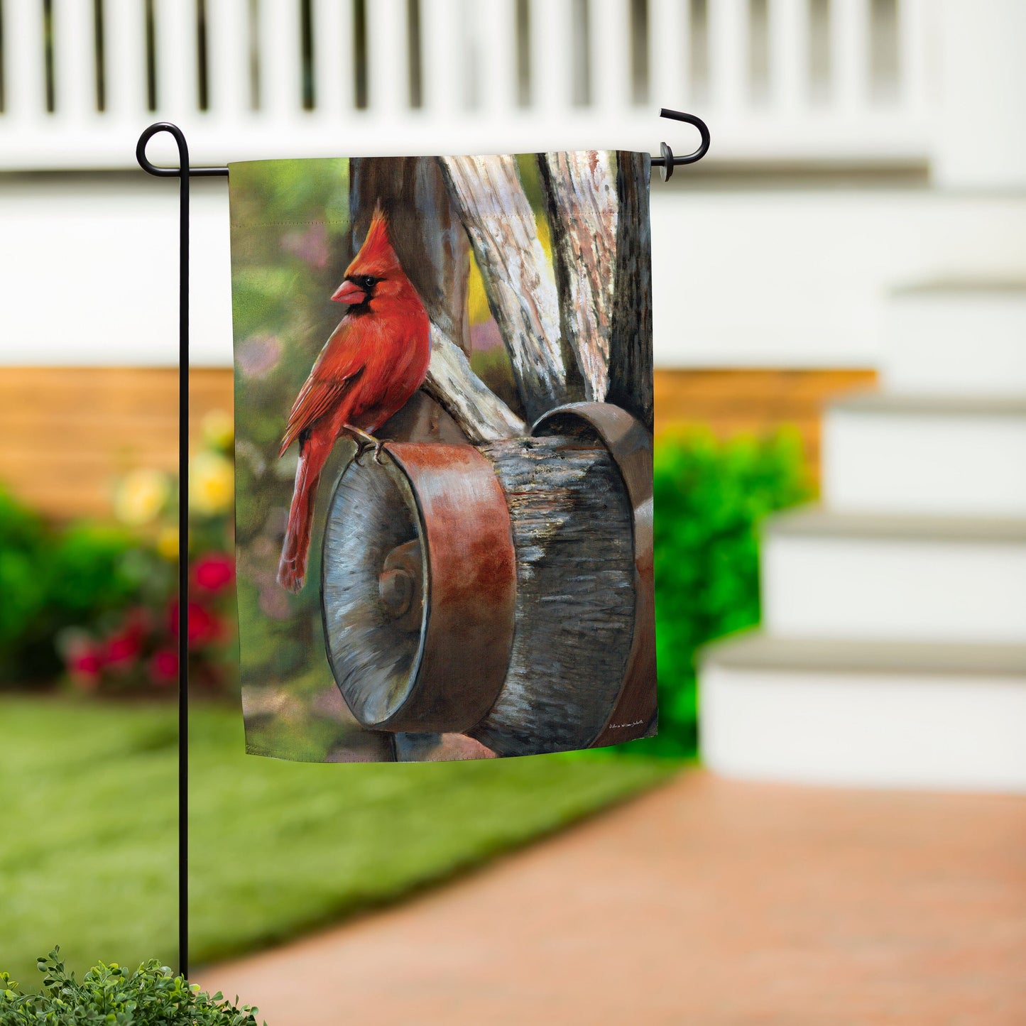 Wagon Wheel Suede Garden Flag - Tampa Home & Garden Store