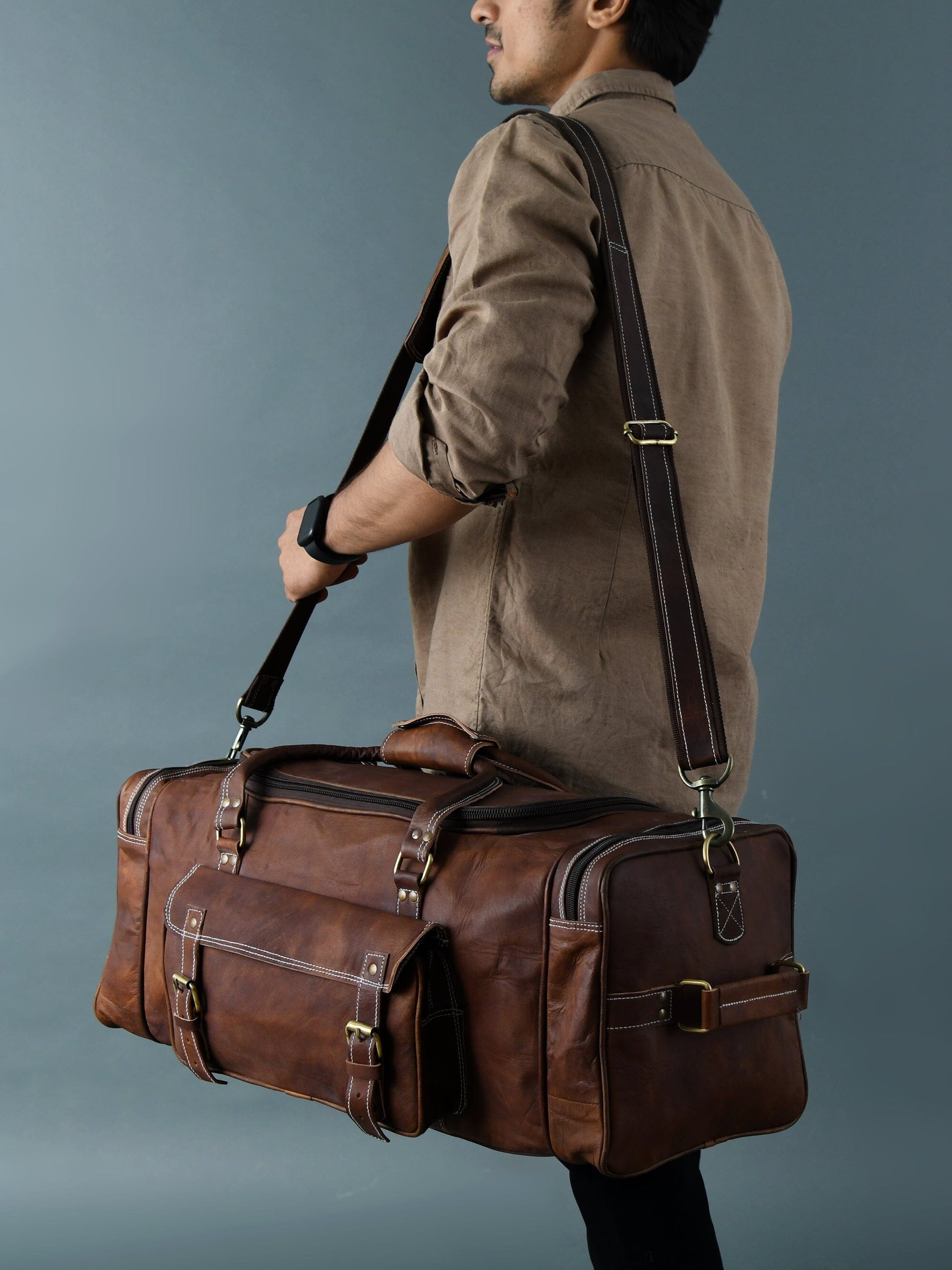Walker Leather Weekender Bag & Toiletry Bag - Tampa Home & Garden Store
