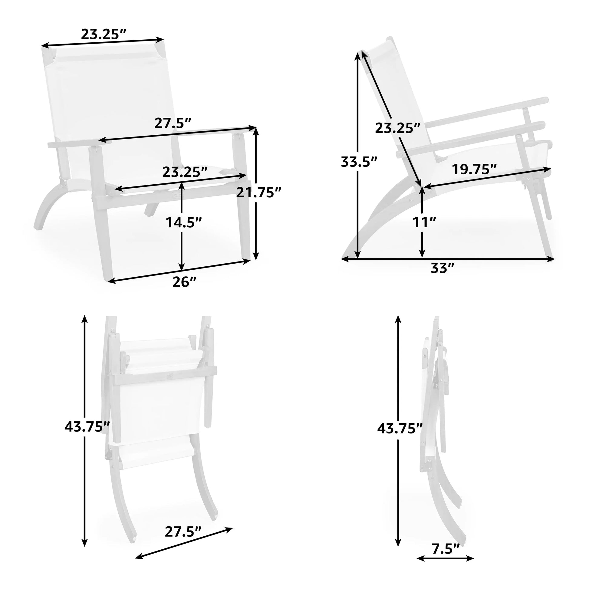 Walker wooden folding chair outdoor furniture by Fire Sense/Balkene Home, light wood on Tampa Home & Garden Store