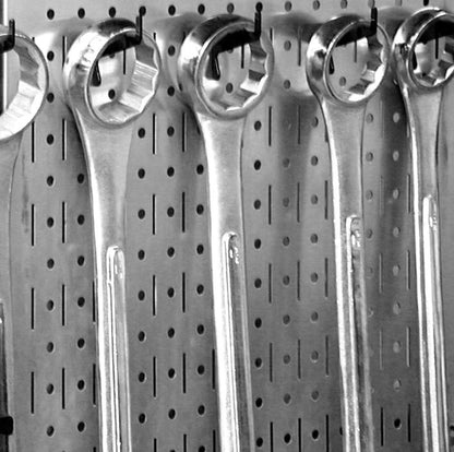 Metal Pegboard Tool Organizer and Steel Hooks