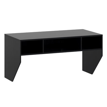 Wall-Mounted Computer Desk Floating Laptop Desk with 3 Storage Compartments