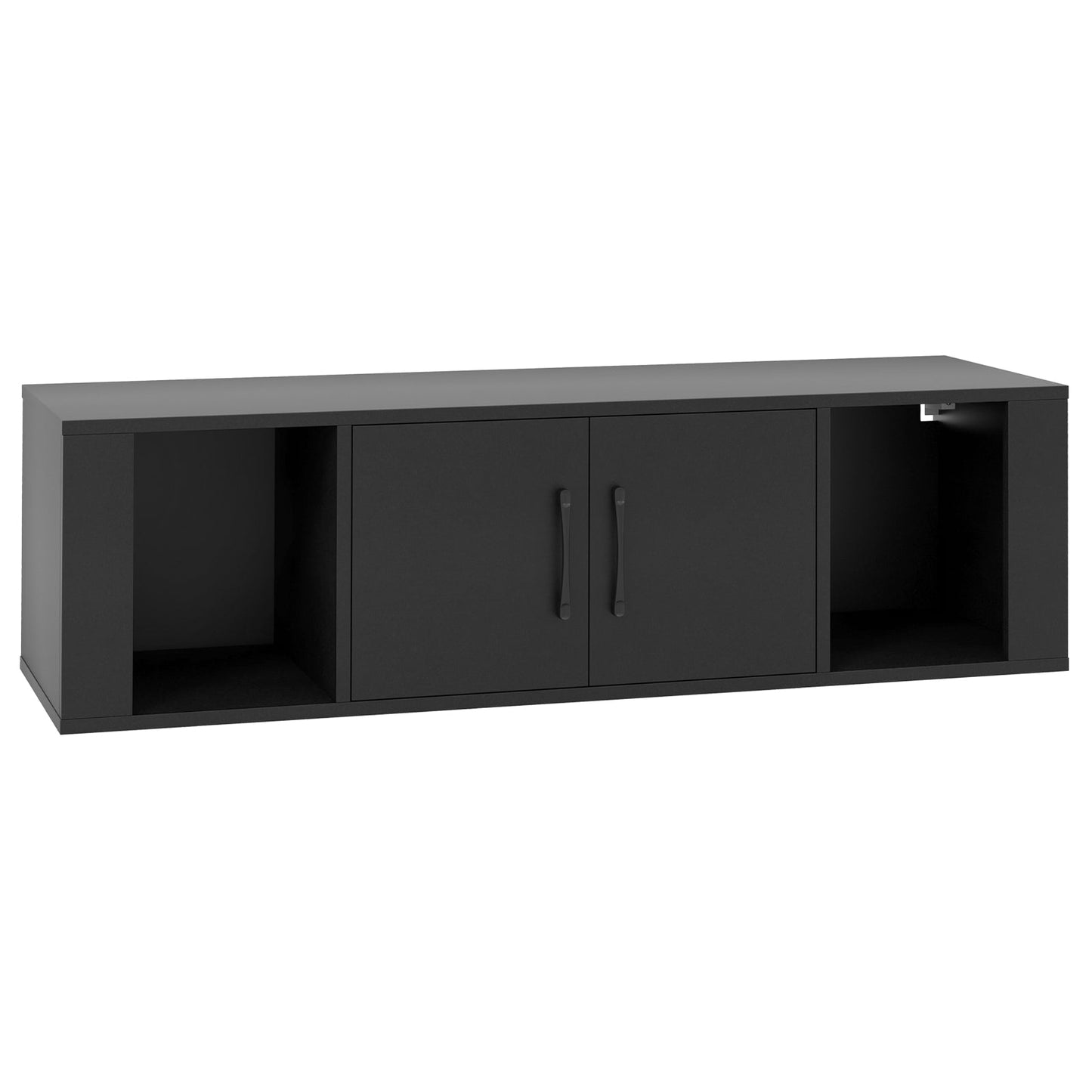 Estante de almacenamiento de escritorio de 2 puertas flotante para pared