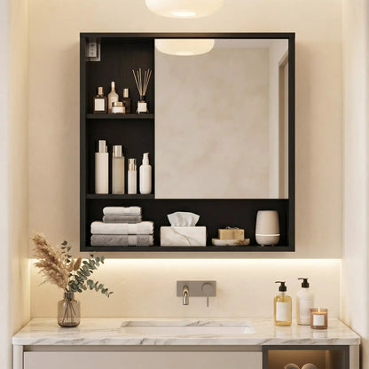 Wall-Mounted Mirror Cabinet With Hidden Storage