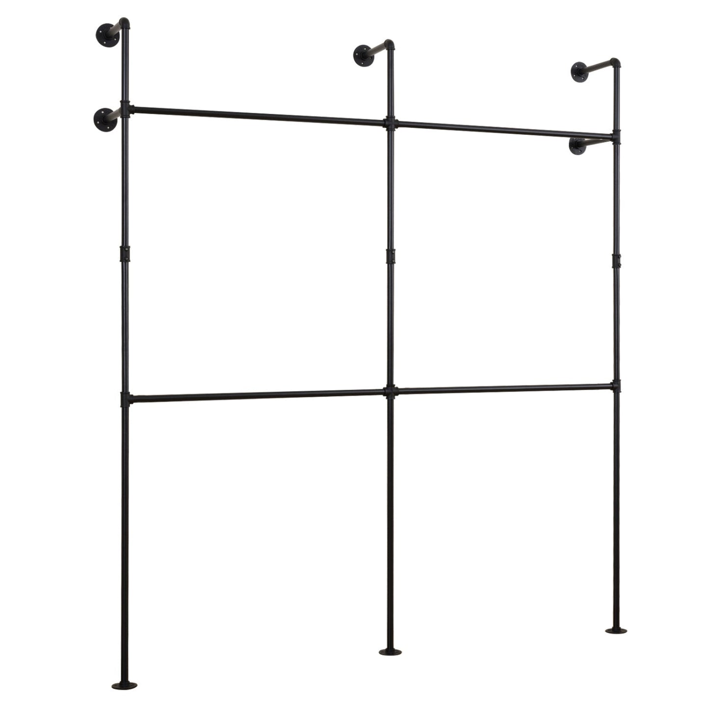 Wall Mounted Pipe Rack With 4 Hanging Rods