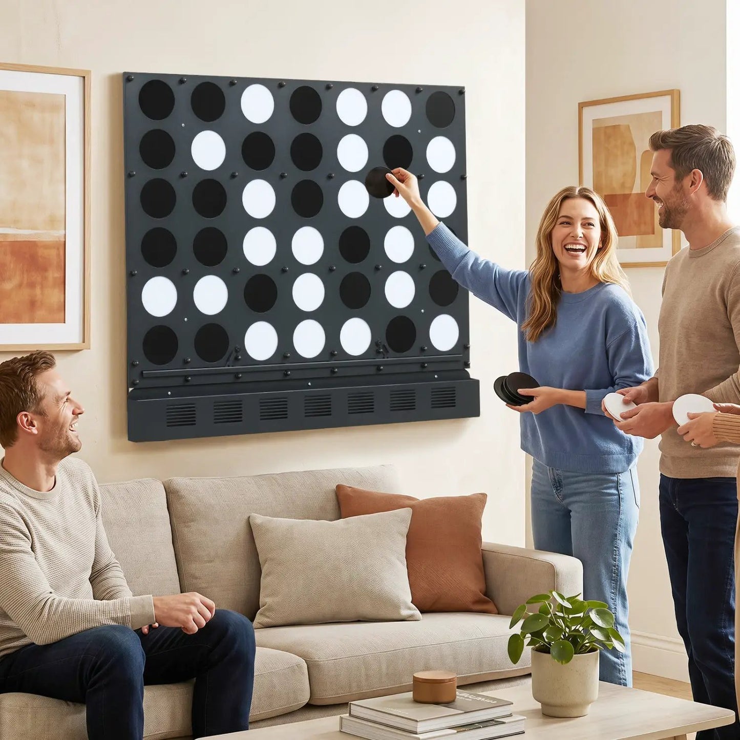 Wall Mounted Jumbo 4 in a Row Game for All Ages