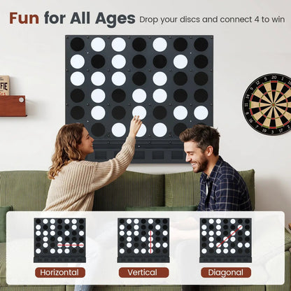 Wall Mounted Jumbo 4 in a Row Game for All Ages