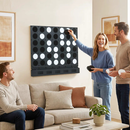 Wall Mounted Connect 4 Game With Acrylic Discs