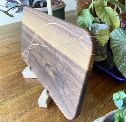 Walnut Charcuterie Board - Cherry & Maple Decorative Banding - Tampa Home & Garden Store
