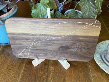 Walnut Charcuterie Board - Cherry & Maple Decorative Banding - Tampa Home & Garden Store
