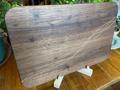 Walnut Charcuterie Board - Cherry & Maple Decorative Banding - Tampa Home & Garden Store
