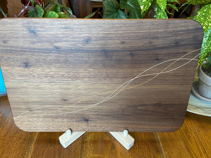 Walnut Charcuterie Board - Cherry & Maple Decorative Banding - Tampa Home & Garden Store