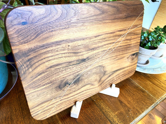 Walnut Charcuterie Board - Cherry & Maple Decorative Banding - Tampa Home & Garden Store