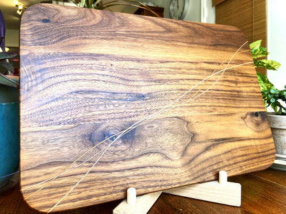 Walnut Charcuterie Board - Cherry & Maple Decorative Banding - Tampa Home & Garden Store