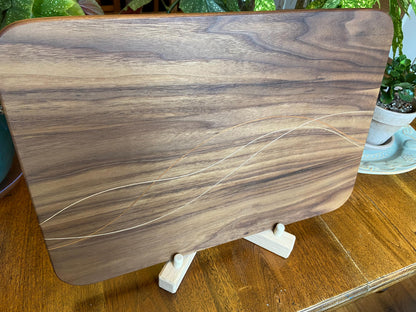 Walnut Charcuterie Board - Cherry & Maple Decorative Banding - Tampa Home & Garden Store