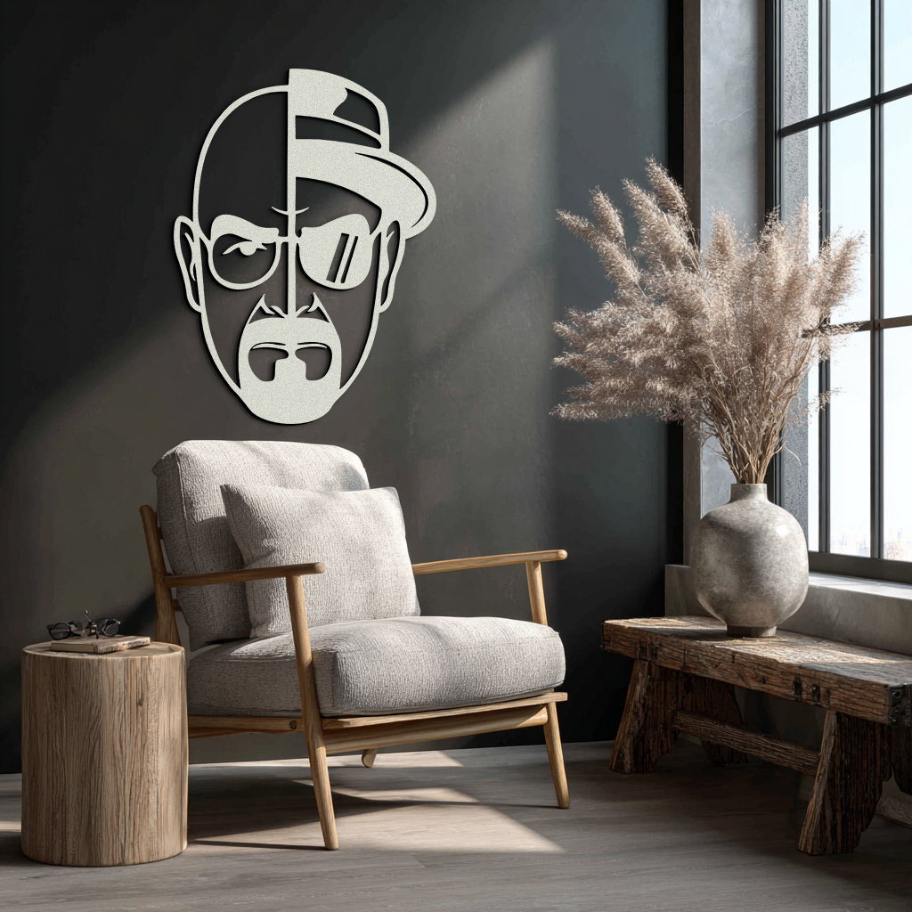 Walter White Metal Wall Art - Iconic TV Show Decor- KAF183 - Tampa Home & Garden Store