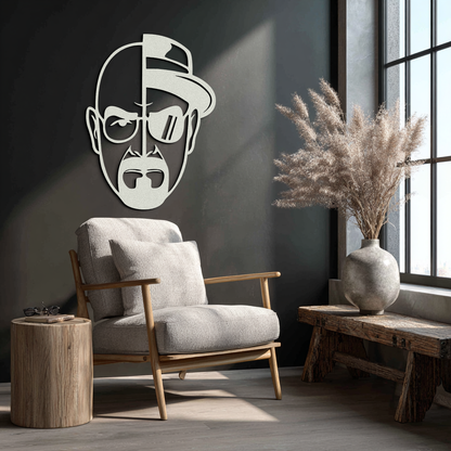 Walter White Metal Wall Art - Iconic TV Show Decor- KAF183 - Tampa Home & Garden Store