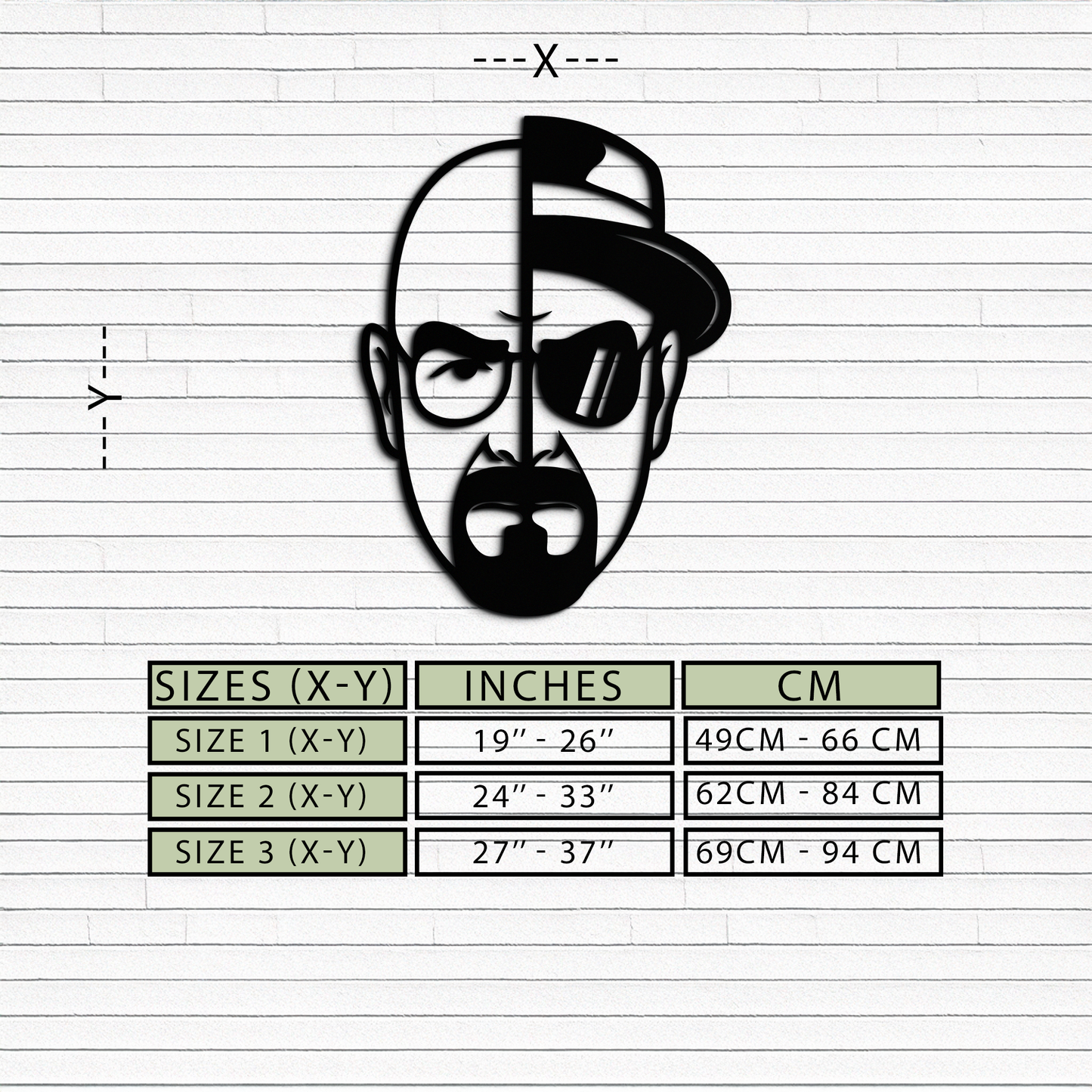Walter White Metal Wall Art - Iconic TV Show Decor- KAF183 - Tampa Home & Garden Store