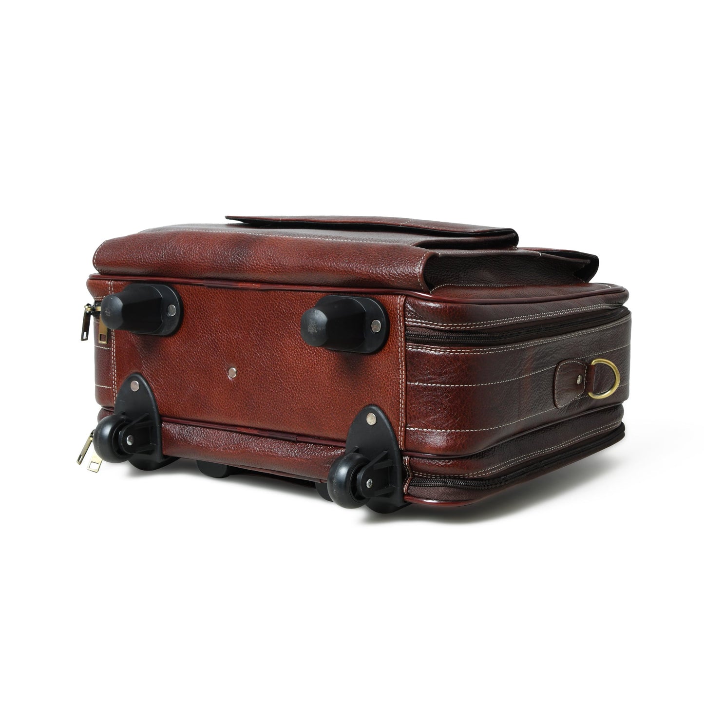 Wanderer Leather Trolly Suitcase Bag - Tampa Home & Garden Store