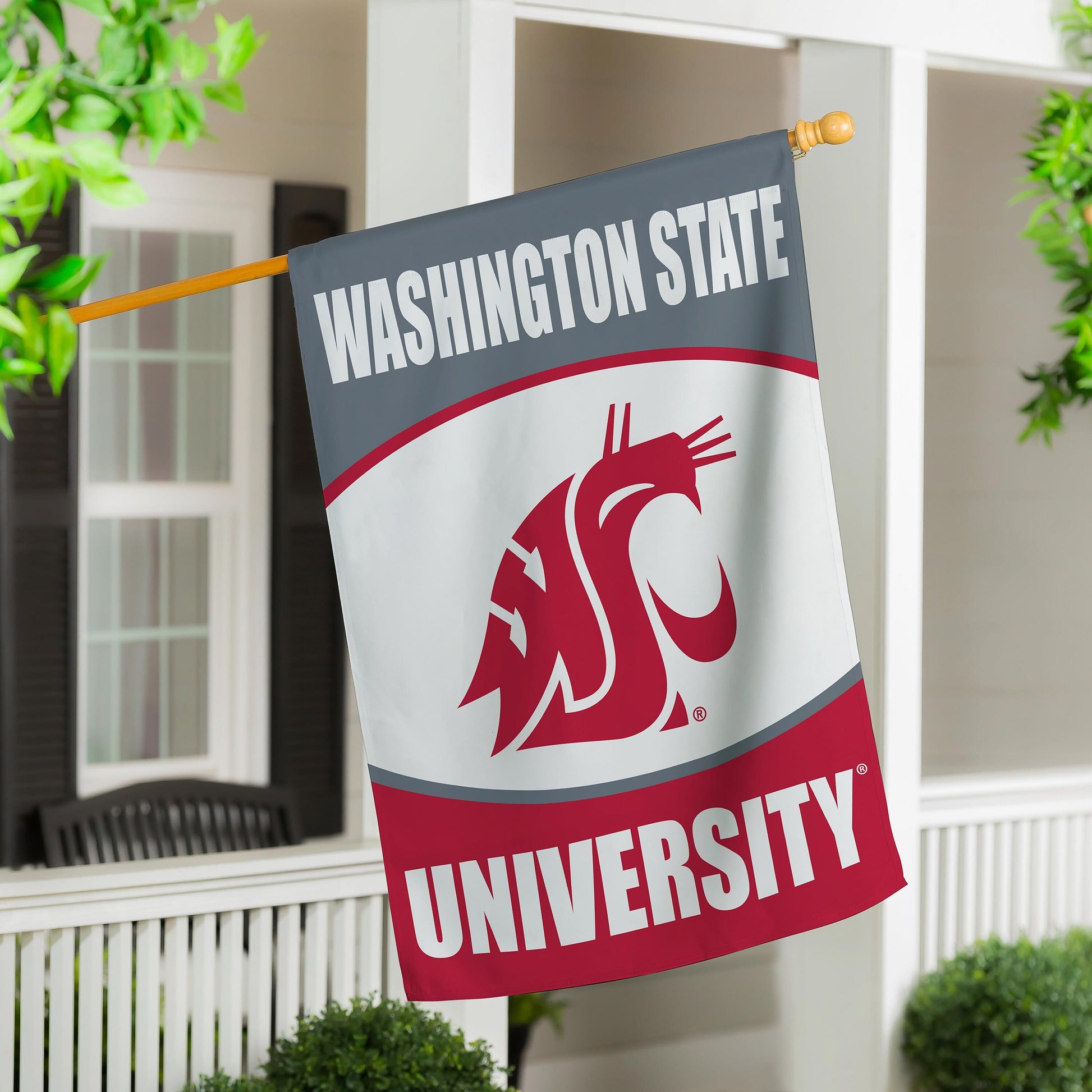 Washington State University Suede House Flag - Tampa Home & Garden Store