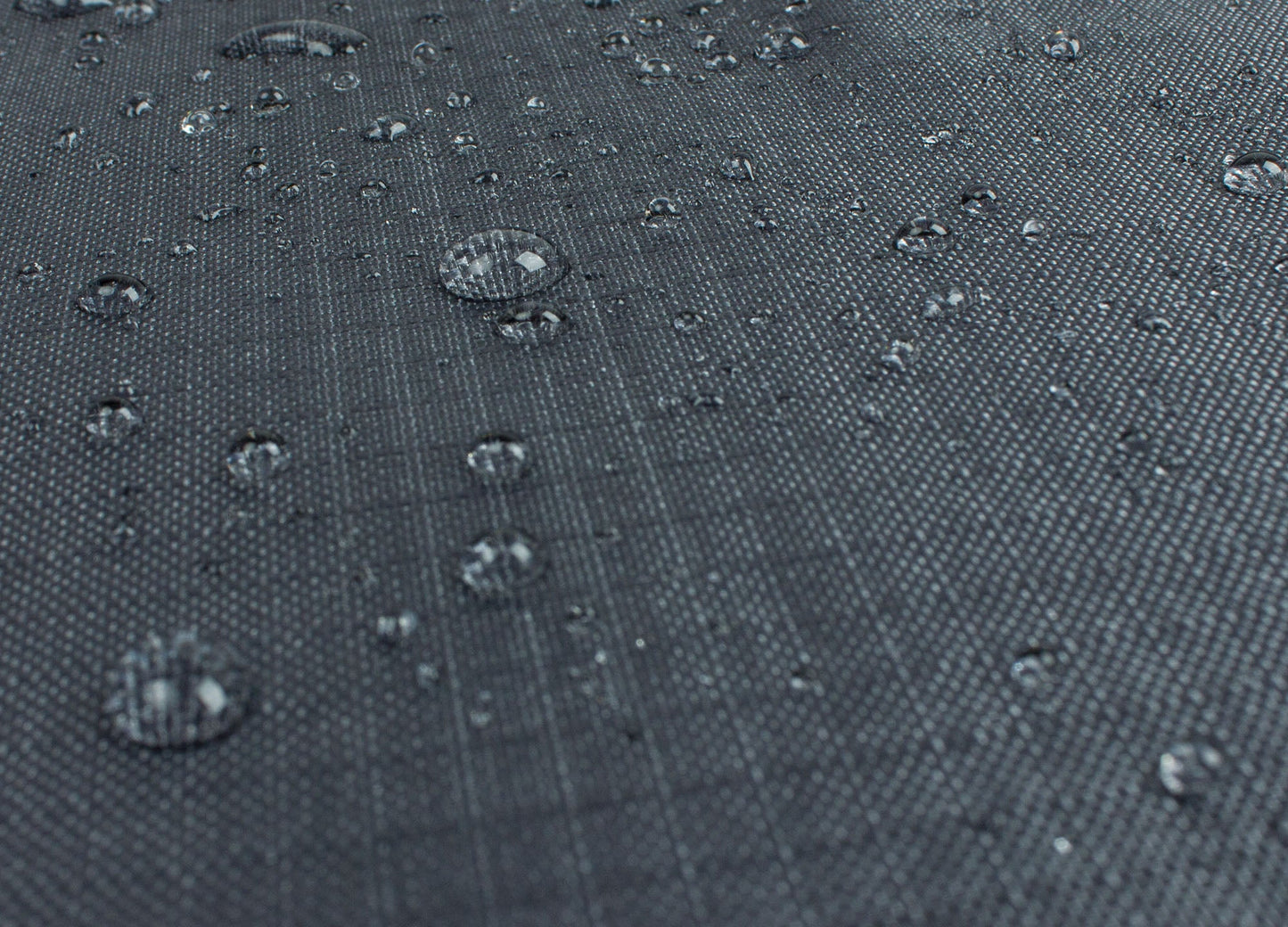 Modular Corner Cover Mercury, dark woven fabric with water droplets Shield Outdoor Covers on Tampa Home & Garden Store