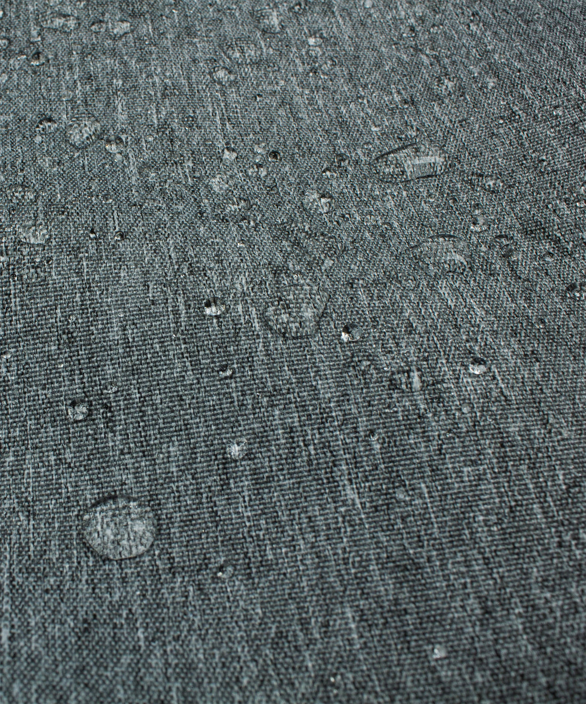 Chat Table Cover blue-gray denim fabric close-up with water droplets Shield Outdoor Covers on Tampa Home & Garden Store