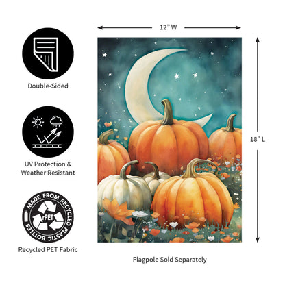 Watercolor Pumpkin Patch Suede Garden Flag - Tampa Home & Garden Store