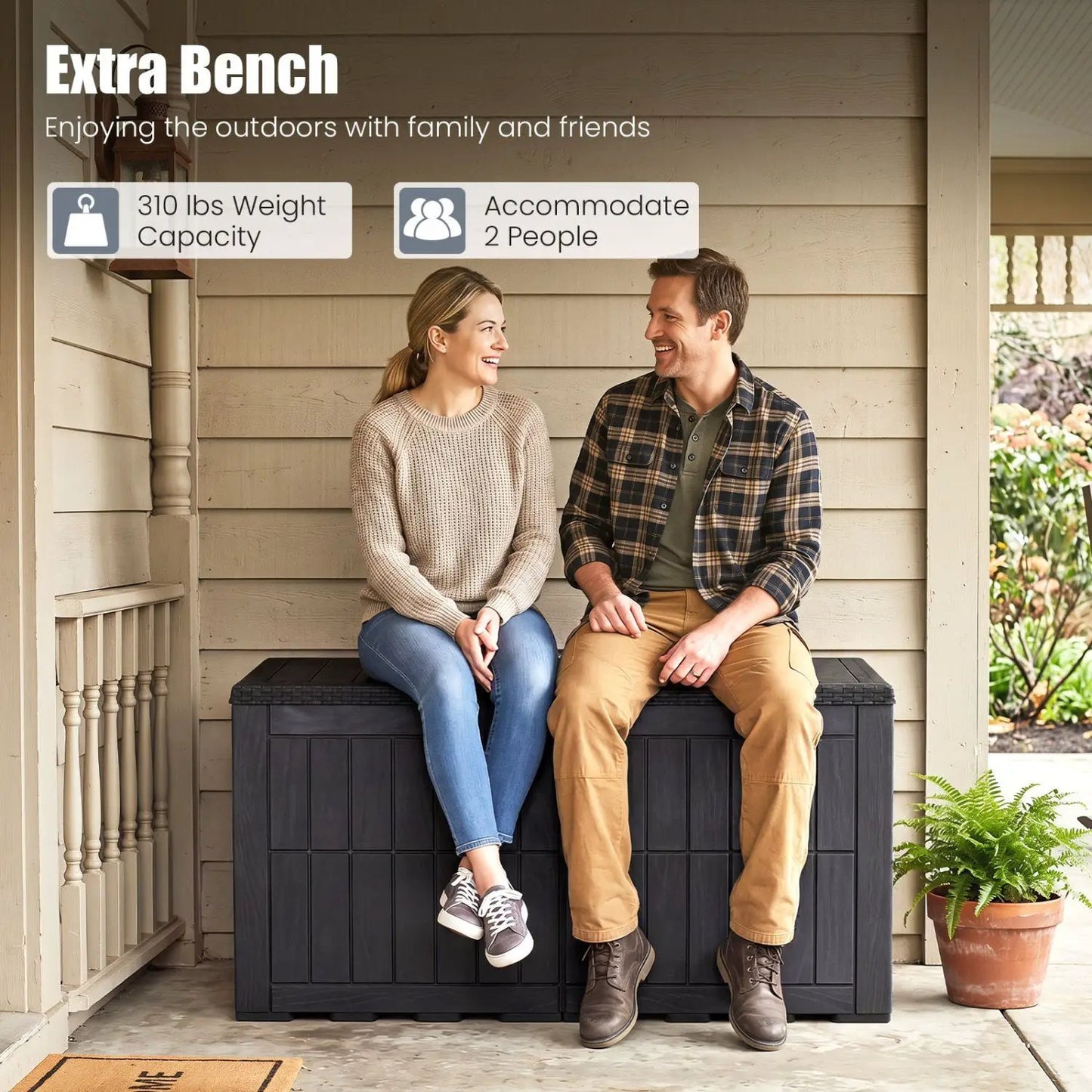 100 Gallon Outdoor Deck Box With Lockable Lid