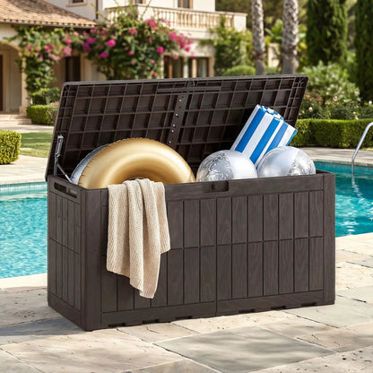 100 Gallon Outdoor Deck Box With Lockable Lid