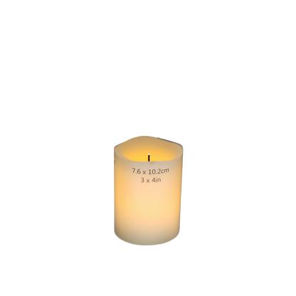 Wavy Edge Glow Wick Pillar Candle - - Tampa Home & Garden Store