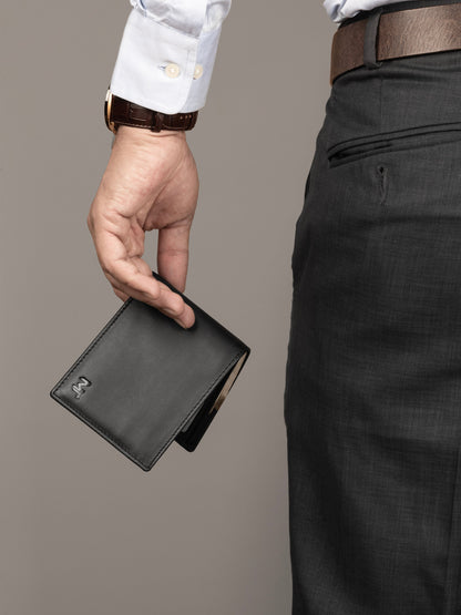 Wealth Ward Black Bi-folded Wallet - Tampa Home & Garden Store