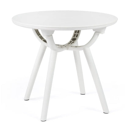 Weather Resistant Circular End Table for Balcony