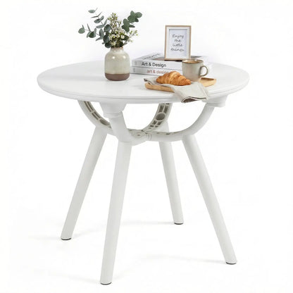 Weather Resistant Circular End Table for Balcony
