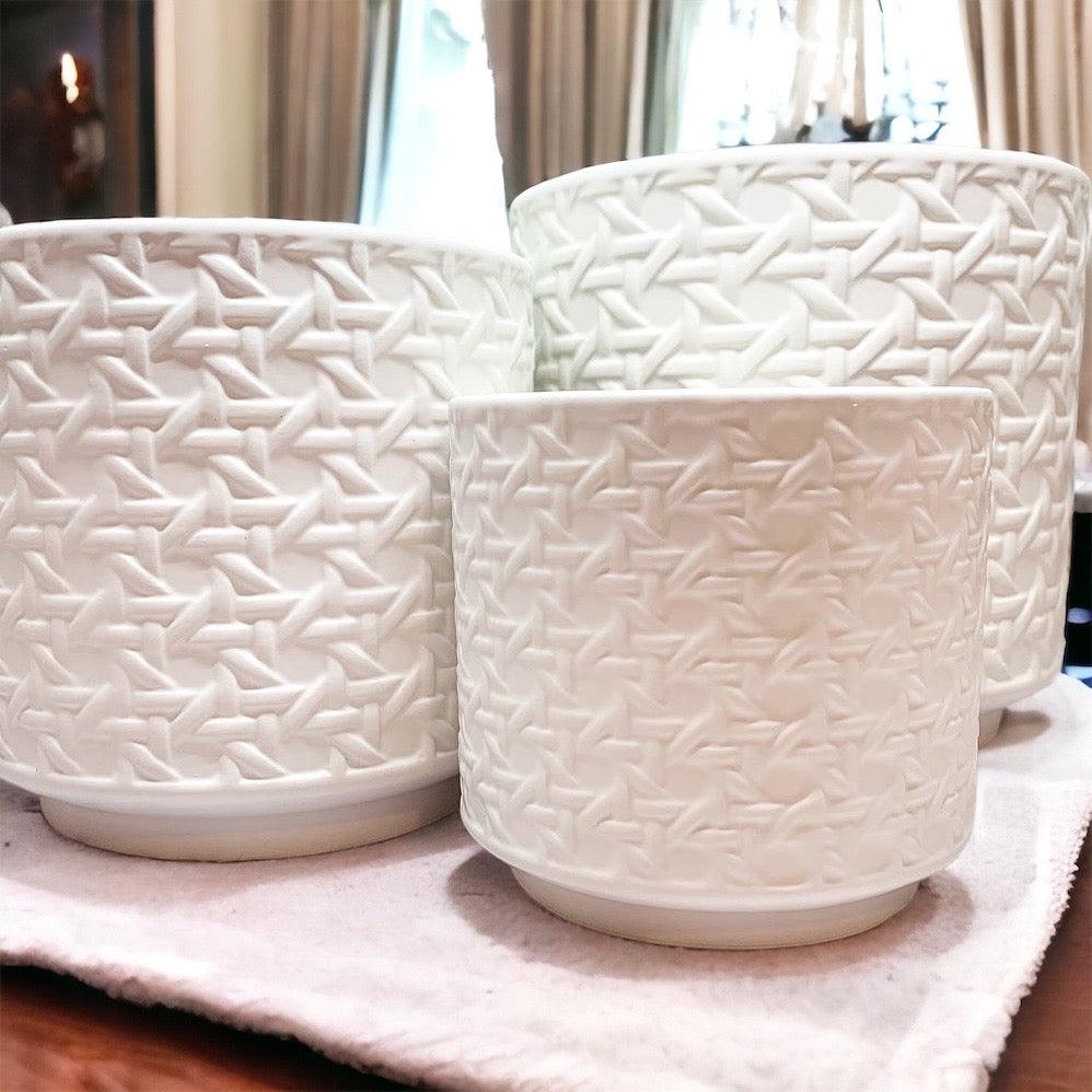 Webbing Pattern Flower Pots - Tampa Home & Garden Store