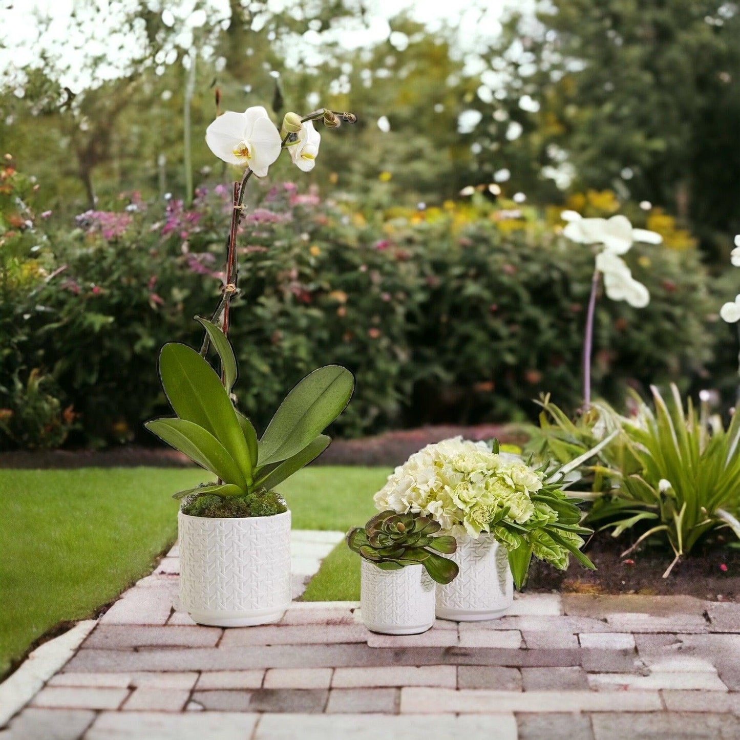 Webbing Pattern Flower Pots - Tampa Home & Garden Store