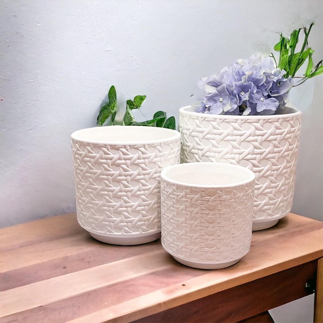 Webbing Pattern Flower Pots - Tampa Home & Garden Store