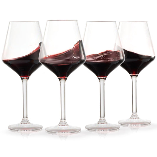 Barcelona Set of 4 Acrylic Stemless Wine Glasses