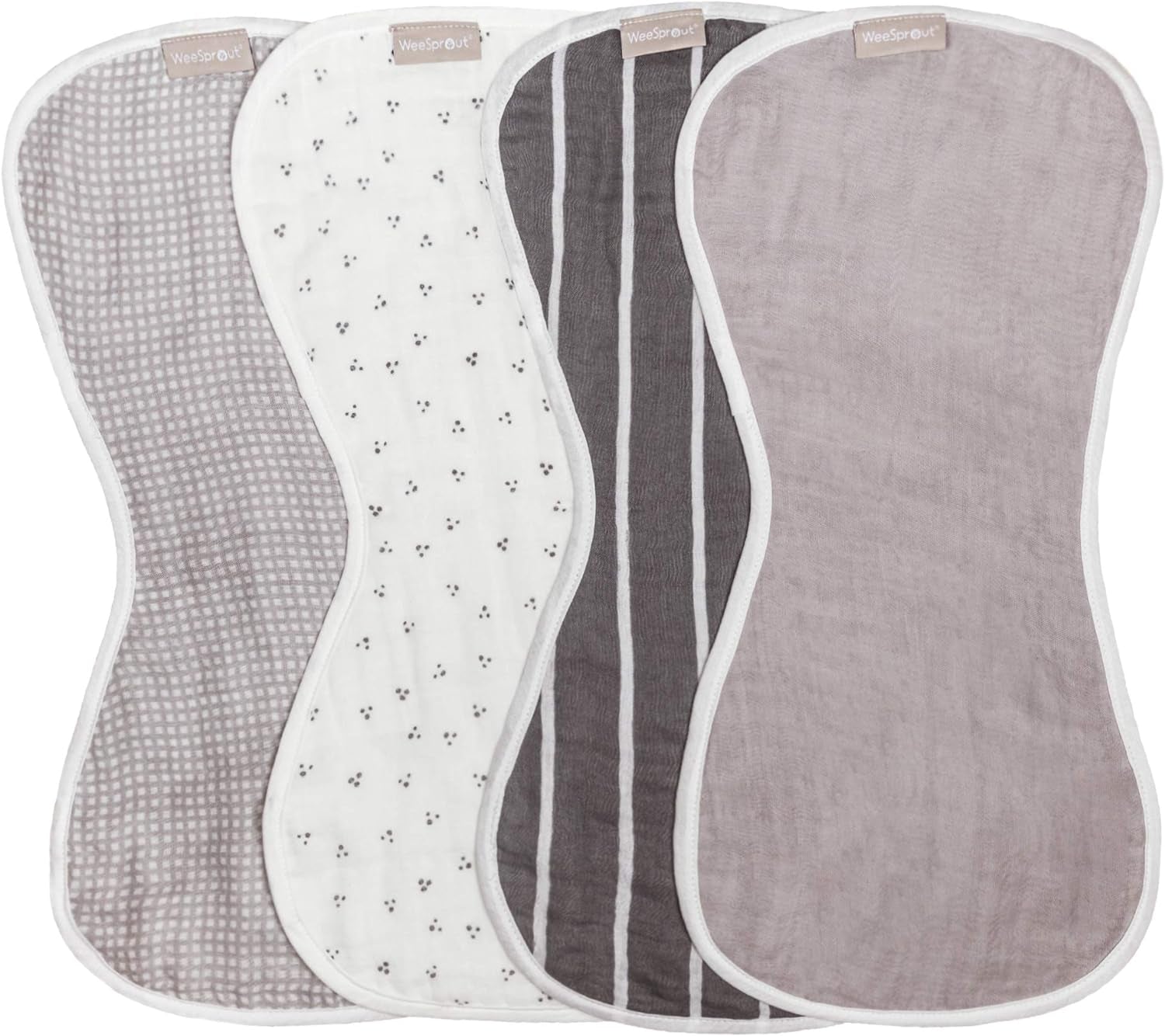 WeeSprout 100% Organic Cotton Burp Cloths — Ultra-Absorbent, Multi-Functional & Gentle on Baby’s Skin - Tampa Home & Garden Store