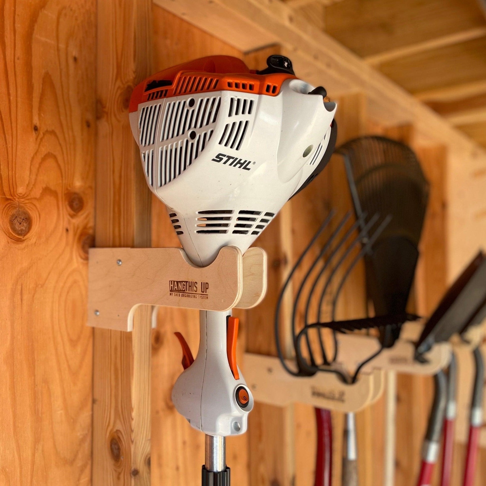 Weed Whacker Organizer – Shed Tool Rack for Yard Storage - Tampa Home & Garden Store